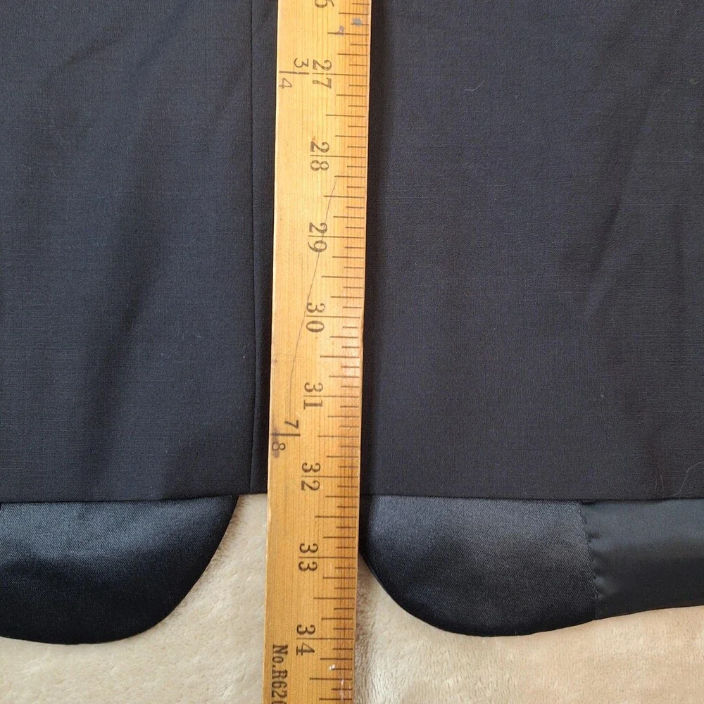 Calvin Klein Suit Jacket Mens 48 Long Black Wool Ventless 2 Button Tuxedo Forma